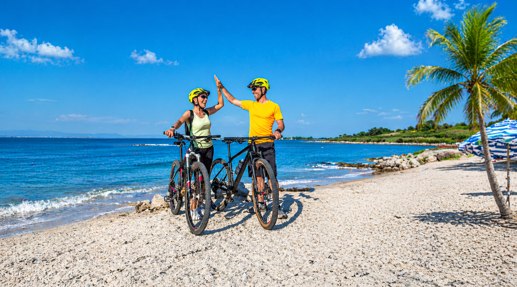 Aktívne leto, výlet na bicykli pri mori