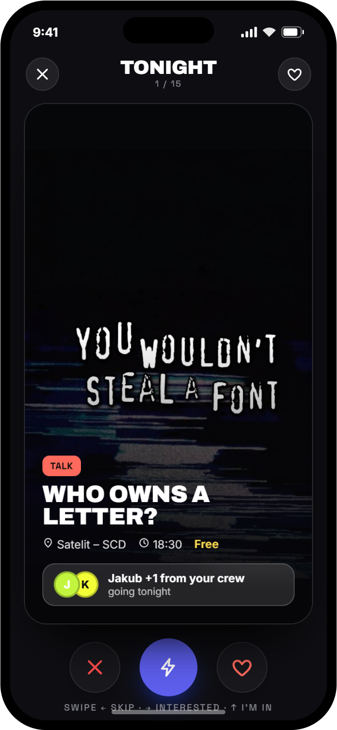 Swipe deck